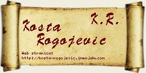 Kosta Rogojević vizit kartica
